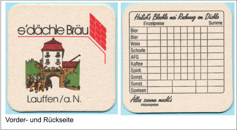 Vorder- und Rückseite