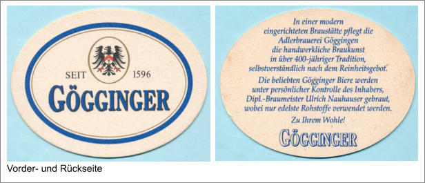 Vorder- und Rückseite