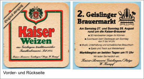 Vorder- und Rückseite