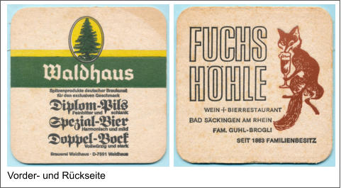 Vorder- und Rückseite