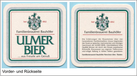 Vorder- und Rückseite