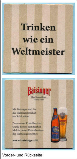 Vorder- und Rückseite