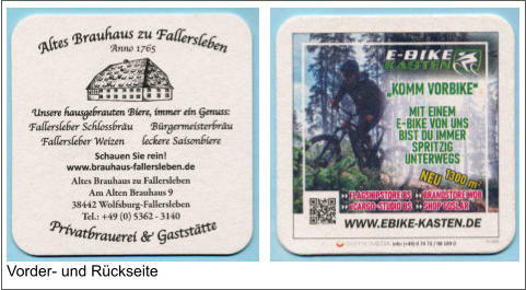 Vorder- und Rückseite