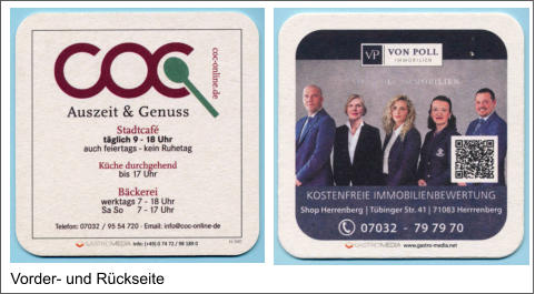 Vorder- und Rückseite