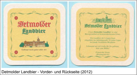 Detmolder Landbier - Vorder- und Rückseite (2012)