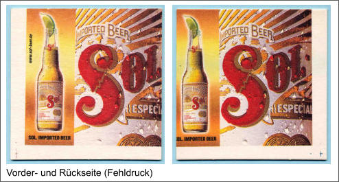 Vorder- und Rückseite (Fehldruck)