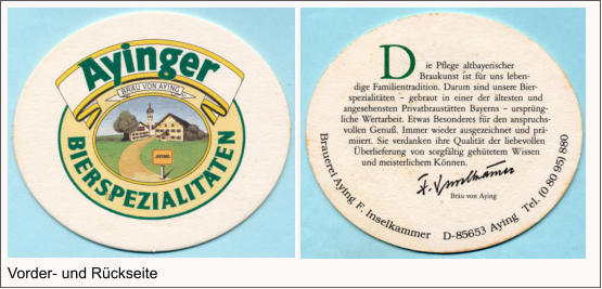 Vorder- und Rückseite