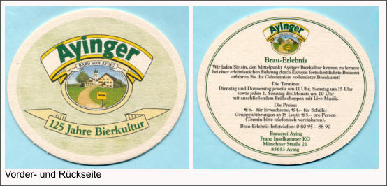 Vorder- und Rückseite