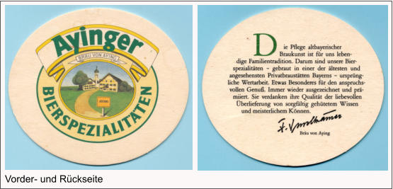 Vorder- und Rückseite