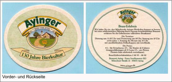 Vorder- und Rückseite