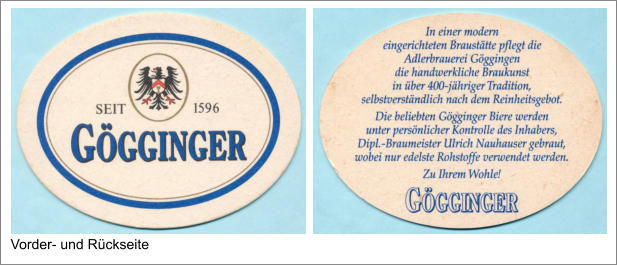 Vorder- und Rückseite