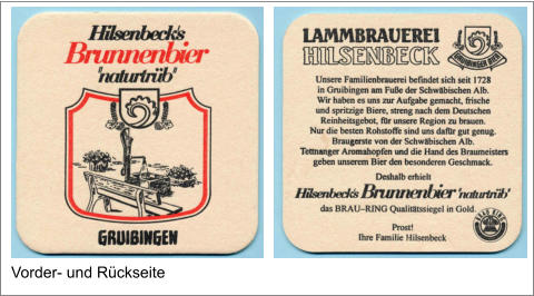 Vorder- und Rückseite