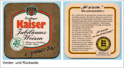 Vorder- und Rückseite