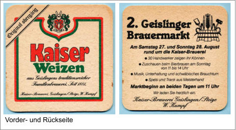 Vorder- und Rückseite