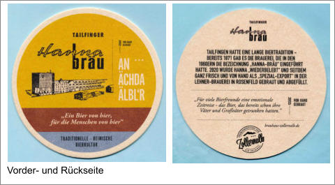 Vorder- und Rückseite