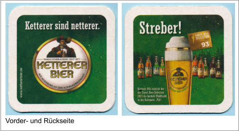 Vorder- und Rückseite