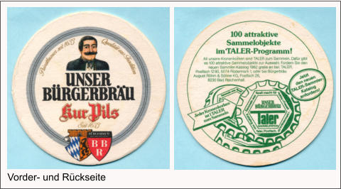 Vorder- und Rückseite