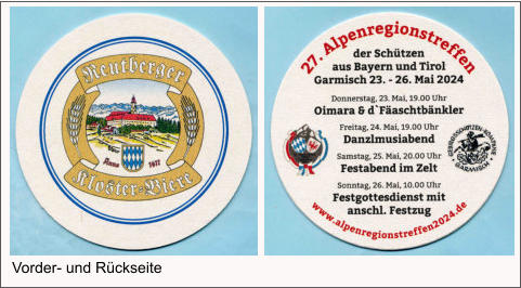 Vorder- und Rückseite