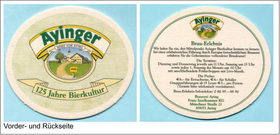 Vorder- und Rückseite