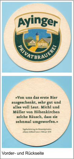 Vorder- und Rückseite