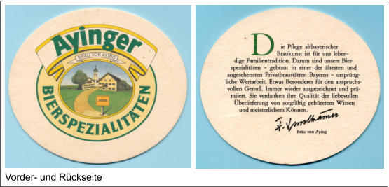 Vorder- und Rückseite