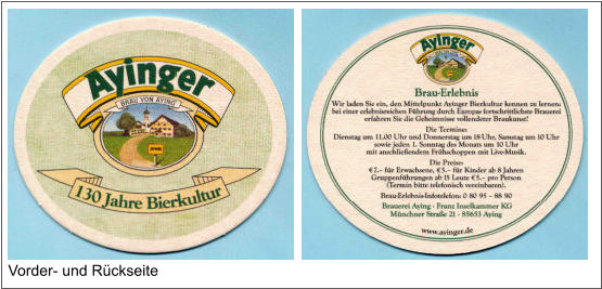 Vorder- und Rückseite