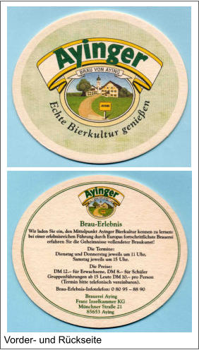 Vorder- und Rückseite