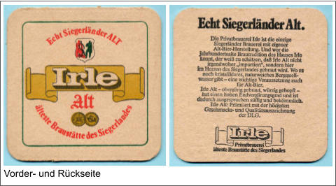 Vorder- und Rückseite