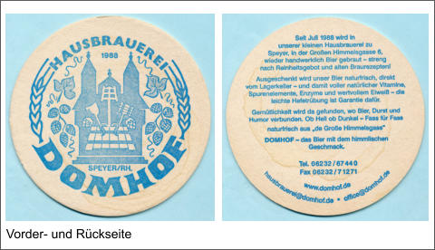 Vorder- und Rückseite