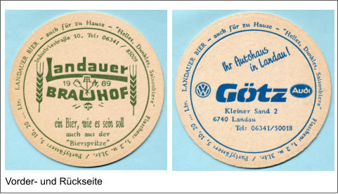 Vorder- und Rückseite