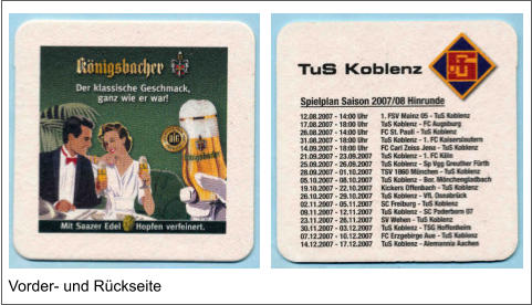 Vorder- und Rückseite