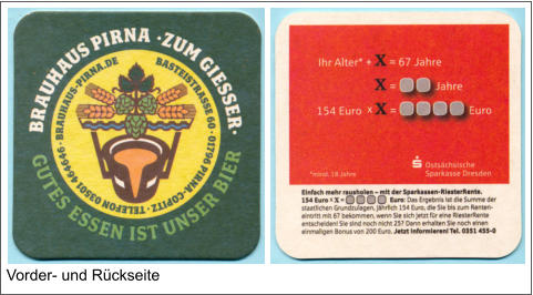 Vorder- und Rückseite