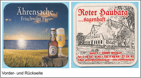 Vorder- und Rückseite