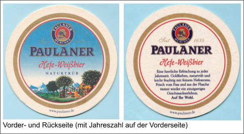 Vorder- und Rückseite (mit Jahreszahl auf der Vorderseite)
