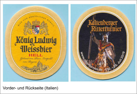 Vorder- und Rückseite (Italien)