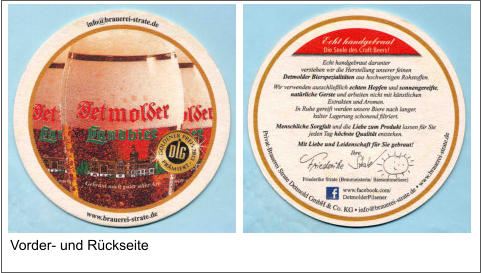 Vorder- und Rückseite