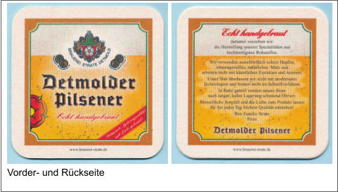 Vorder- und Rückseite