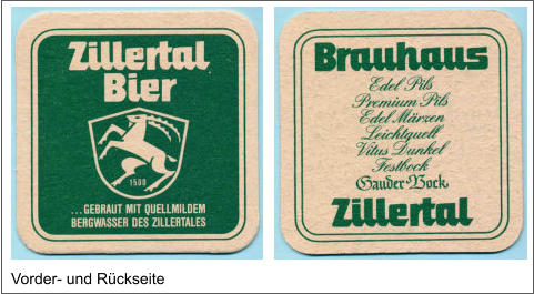 Vorder- und Rückseite