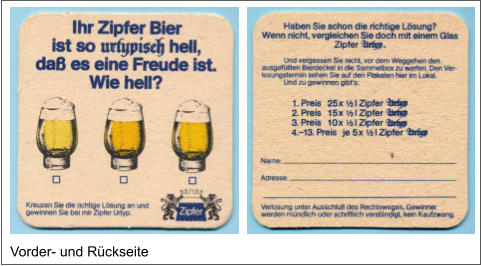 Vorder- und Rückseite