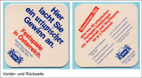 Vorder- und Rückseite