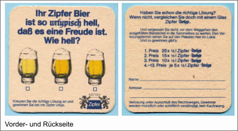 Vorder- und Rückseite