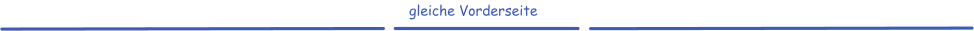 gleiche Vorderseite