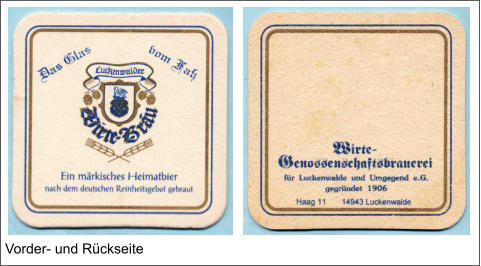 Vorder- und Rückseite