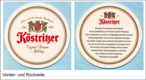 Vorder- und Rückseite