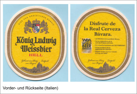 Vorder- und Rückseite (Italien)