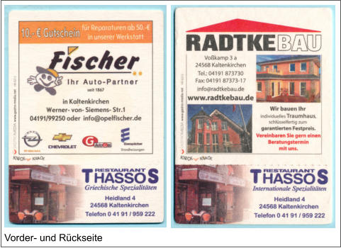 Vorder- und Rückseite