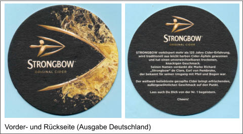 Vorder- und Rückseite (Ausgabe Deutschland)