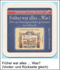 Früher war alles … Was? (Vorder- und Rückseite gleich)