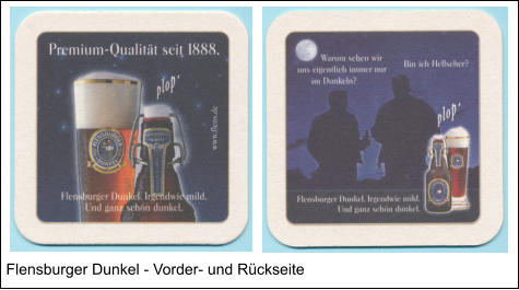 Flensburger Dunkel - Vorder- und Rückseite