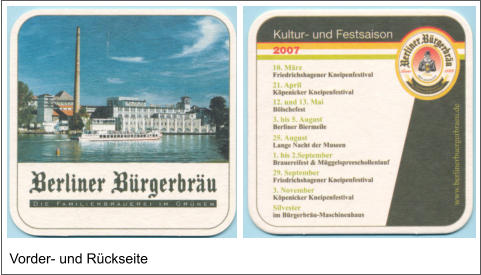 Vorder- und Rückseite